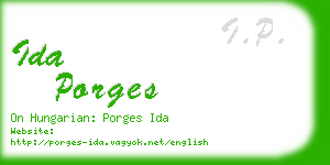 ida porges business card